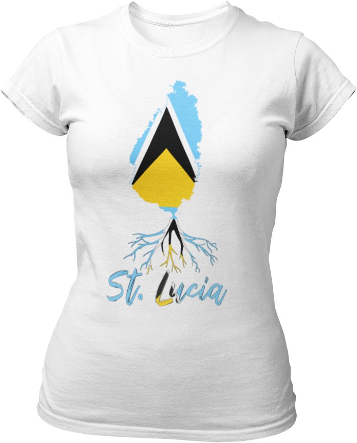 Saint Lucia Flag Womens A-Line Chiffon Blouse Shirt Tops